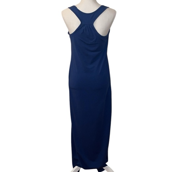 Kavu Navy Blue Athletic Leisure Tank Maxi Dress Built in Bra Size Medium - Picture 4 of 9